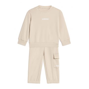 Trening din amestec de bumbac cu buzunar cargo - Alb/Crem