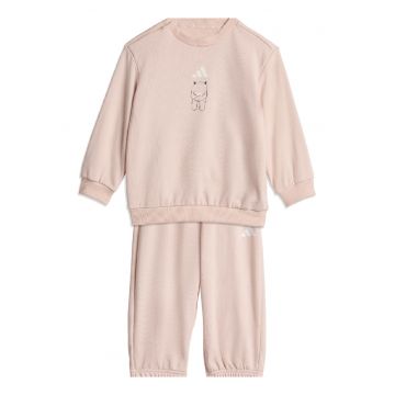 Trening din amestec de bumbac cu imprimeu grafic pe spate - Piersica