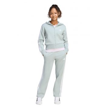 Trening din fleece cu logo - Alb/Verde pal