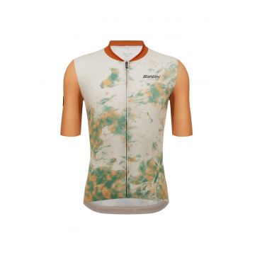 Tricou ciclism barbati  Marble - Verde/Portocaliu