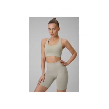 Bustiera sport dama -  fara cusaturi - tehnologie 4F Dry - bej