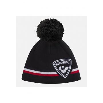 Caciula  Rooster Pompon - culoare negru - pentru barbati - marime universala