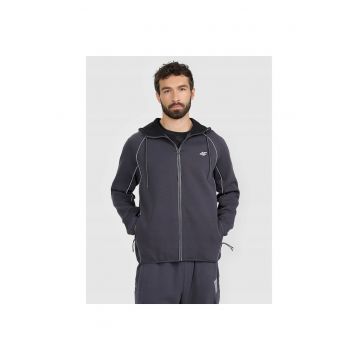 Hanorac sport barbati  gri - gluga ajustabila - bumbac -