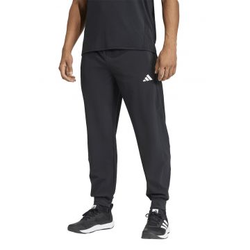 Pantaloni regular fit pentru fitness Essentials Flex - Negru