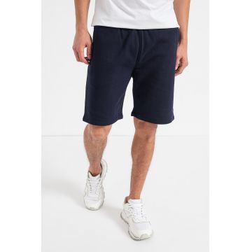 Pantaloni scurti cu snur in talie - pentru fitness - Bleumarin