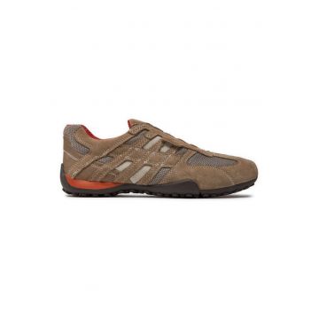 Pantofi sport barbatesti -  bej - material textil si piele intoarsa