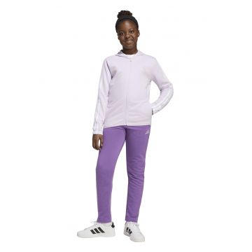 Trening cu logo si gluga - Alb/Albastru lavanda