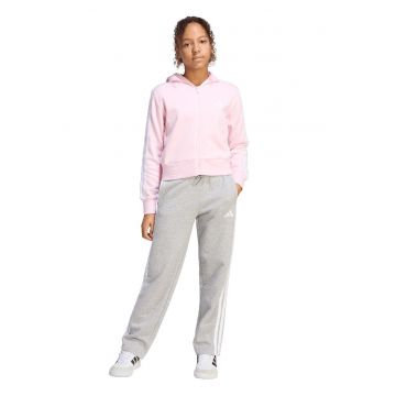 Trening din fleece cu logo - Alb/Gri deschis/Roz deschis