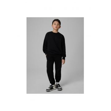 Trening  pentru baieti - negru - croiala lejera - tricot