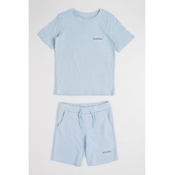 Trening scurt cu imprimeu logo - Albastru glaciar