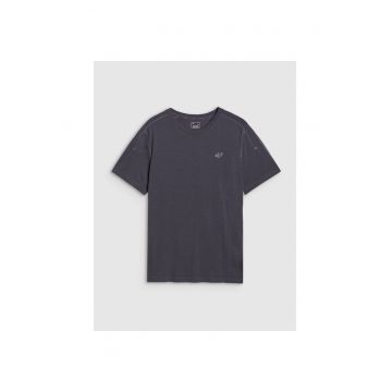 Tricou barbati  gri - lana merinos - uscare rapida