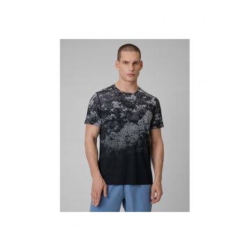 Tricou sport barbati  uscare rapida - sintetic - gri/negru