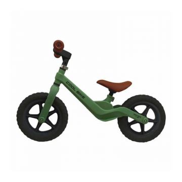 Bicicleta fara pedale Free2Move Cool Bike Verde cu ghidon si sa reglabile, roti din Eva, greutate admisa 30 kg, roti 12 inch, 24 luni+