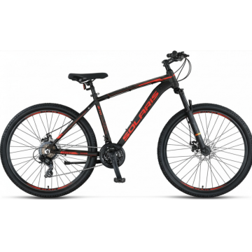 Bicicleta MTB Umit Solaris, 21 viteze, culoare negru rosu, roata 26  , frana disc