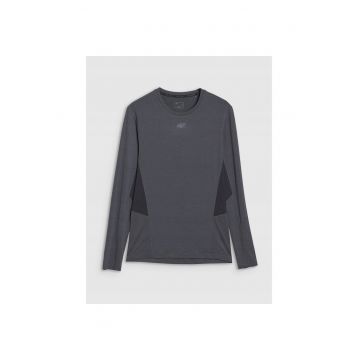 Bluza sport de antrenament -  uscare rapida - gri - material sintetic