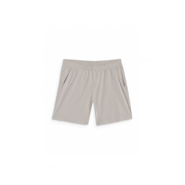 Pantaloni scurti de trening  bej - uscare rapida - sintetic/elastan
