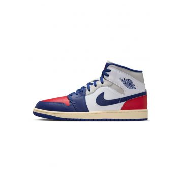 Pantofi sport  Air Jordan 1 Mid - albastru - piele - Albastru