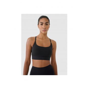 Sutien sport  suport redus - sintetic/elastan - bretele subtiri - negru