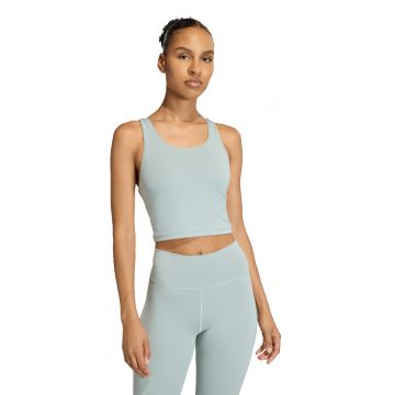 Sutien uni pentru fitness - Alb/Verde pal