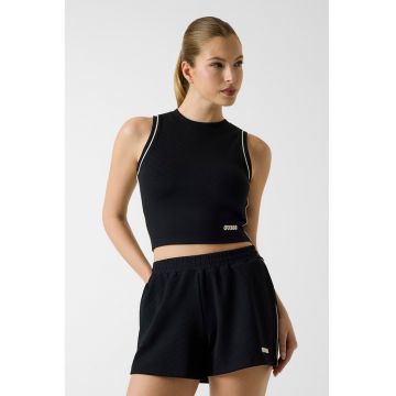 Top crop pentru fitness - Negru
