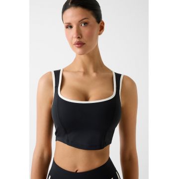 Top crop - pentru fitness - Negru