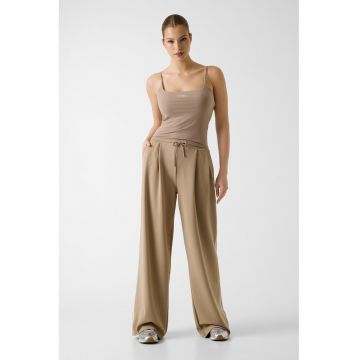 Top din amestec de lyocell - pentru fitness - Maro nisip