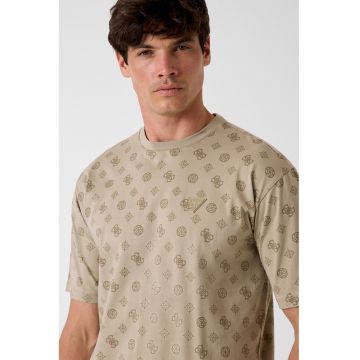 Tricou cu decolteu la baza gatului - pentru fitness - Bej