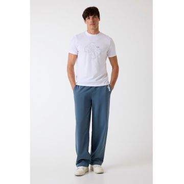 Tricou de bumbac cu imprimeu logo - Alb optic