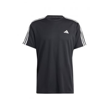 Tricou regular fit cu logo pentru fitness - Negru stins
