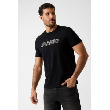 Tricou slim fit pentru fitness - Negru