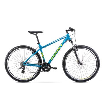 Bicicleta de munte pentru barbati Romet Rambler R9.0 Albastru/Alb/Galben 2022