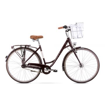 Bicicleta de oras pentru femei Romet Pop Art 28 Lux Visiniu 2022