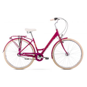 Bicicleta de Oras pentru femei Romet Sonata Classic Roz inchis 2022
