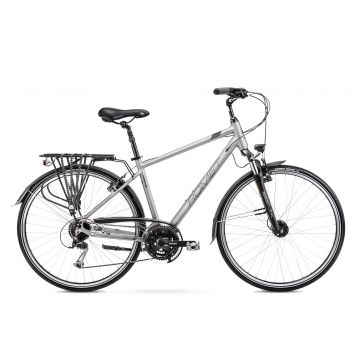 Bicicleta de Trekking/Oras pentru barbati Romet Wagant 5 Argintiu/Grafit 2022