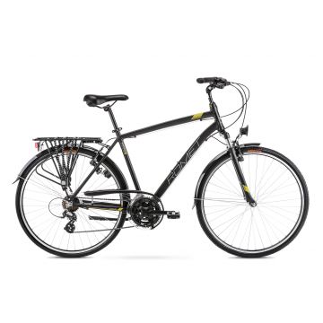 Bicicleta de Trekking/Oras pentru barbati Romet Wagant Negru/Galben 2022