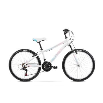 Bicicleta pentru copii Romet Jolene 24 S/13 Alb/Albastru/Roz 2022