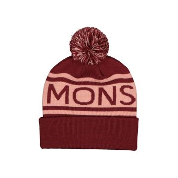 Caciula Merino Unisex Mons Royale Pom Pom Wine/Dusty Pink Visiniu