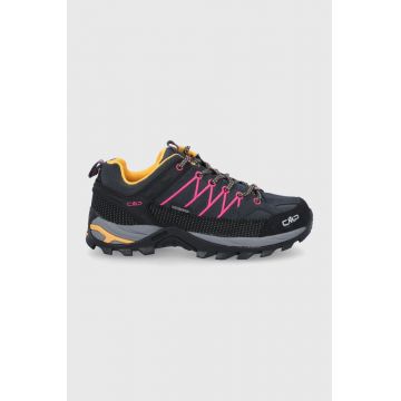 CMP pantofi RIGEL LOW WMN TREKKING SHOES WP femei, culoarea albastru marin