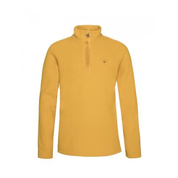 Mid Layer Copii Protest Perfecty Jr 1/4 Zip Top Dark Yellow Ocru