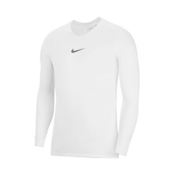 Bluza slim fit cu tehnologie Dri Fit si logo - Alb optic