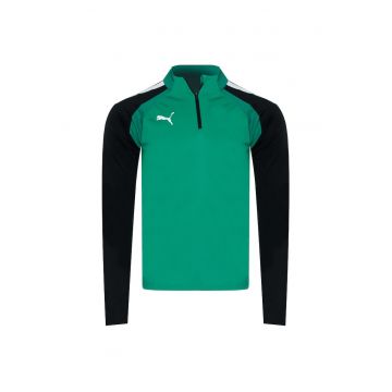 Bluza sport barbati -  TEAMLIGA 1/4 ZIP TOP - verde -