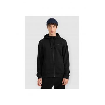 Hanorac sport  barbati - negru - gluga reglabila - interior french terry - bumbac
