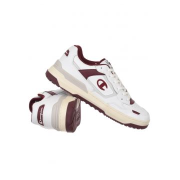 Incaltaminte sport barbati -  Z89 LOW - alb - visiniu - piele naturala - material textil sintetic -