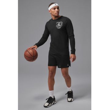 Pantaloni scurti cu tehnologie Dri-FIT si talie ajustabila pentru baschet - Negru