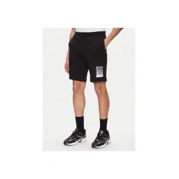 Pantaloni sport barbati  negru - din material elastic -