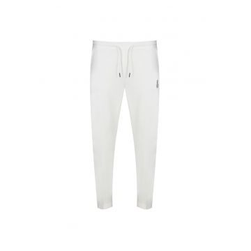 Pantaloni sport barbati - U.S Grand Polo Equipment & Apparel - Viscoza/Poliester - Alb -