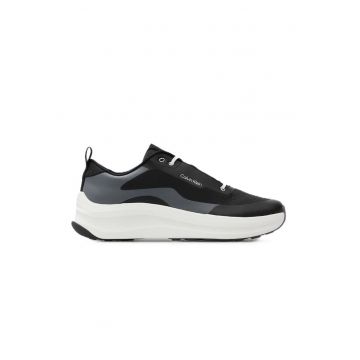 Pantofi sport barbati  CHUNKY RUNNER LACE UP MIX AOP - Bumbac - Negru - Negru