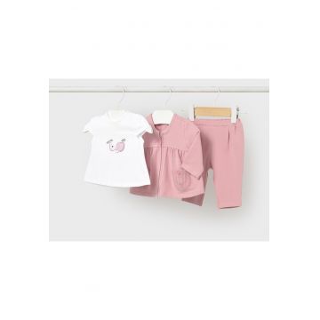 Trening fete din bumbac - 3 piese roz