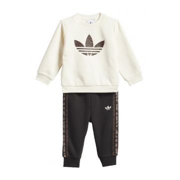 Trening regular fit din amestec de bumbac - Negru stins/Crem