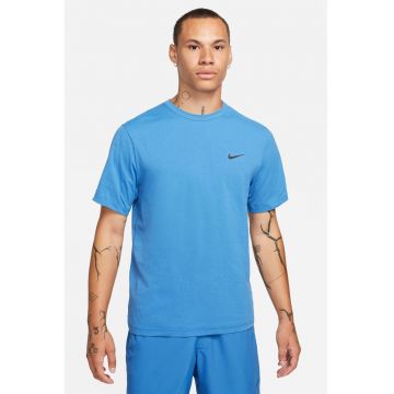 Tricou cu decolteu la baza gatului - pentru fitness Hyverse - Negru/Turcoaz